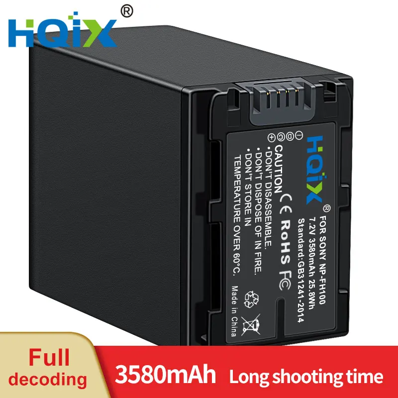 HQIX for Sony DCR-DVD308 DVD508 DVD608 DVD103 DVD108 DVD202 DVD610 DVD710 DVD708 DVD650 808 Camera NP-FH100 Dual Charger Battery