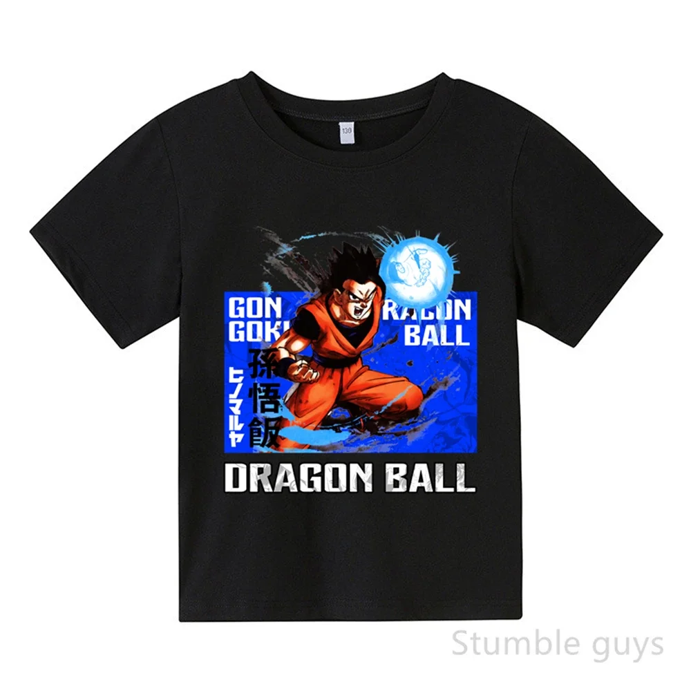 

Летняя детская футболка с Гоку, модная детская футболка Super Saiyan, повседневные топы Dragon Ball Vegeta Kakarot