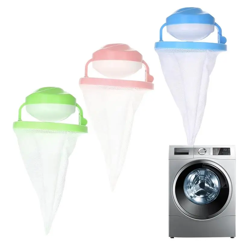 

3X Laundry Pet Hair Filter Bag Pet Hair Remover Washing Machine Washing Machine Lint Remover Mesh for Pants Jeans Down Jackets
