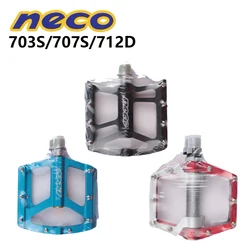 NECO CNC Pedals 703S/707S/712D Black/Red/Blue Color Bike Pedals For MTB