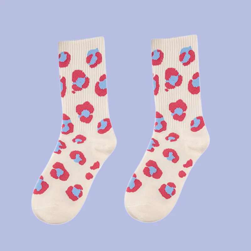 Chaussettes mi-tube respirantes pour femmes et filles, chaussettes fines douces, mode mignonne, lettre d'amour, printemps, automne, nouveau, 2024, 5 paires