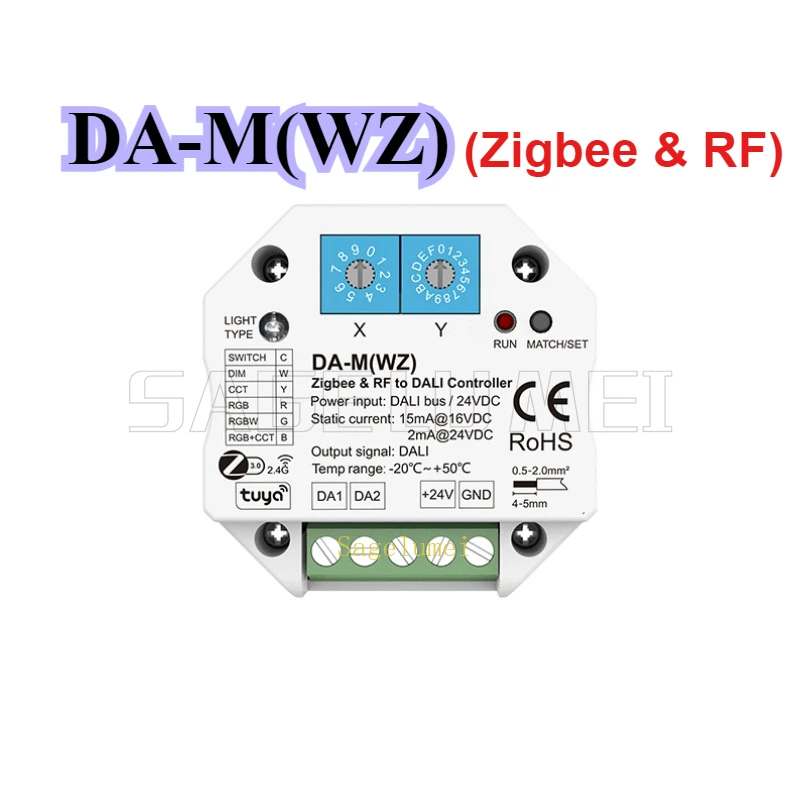 DA-M/DA-M(WZ/WT) WiFi / Zigbee & RF To DALI  Dimmer Controller Smart Life Tuya APP For Single Color CCT RGB RGBW RGB+CCT Light