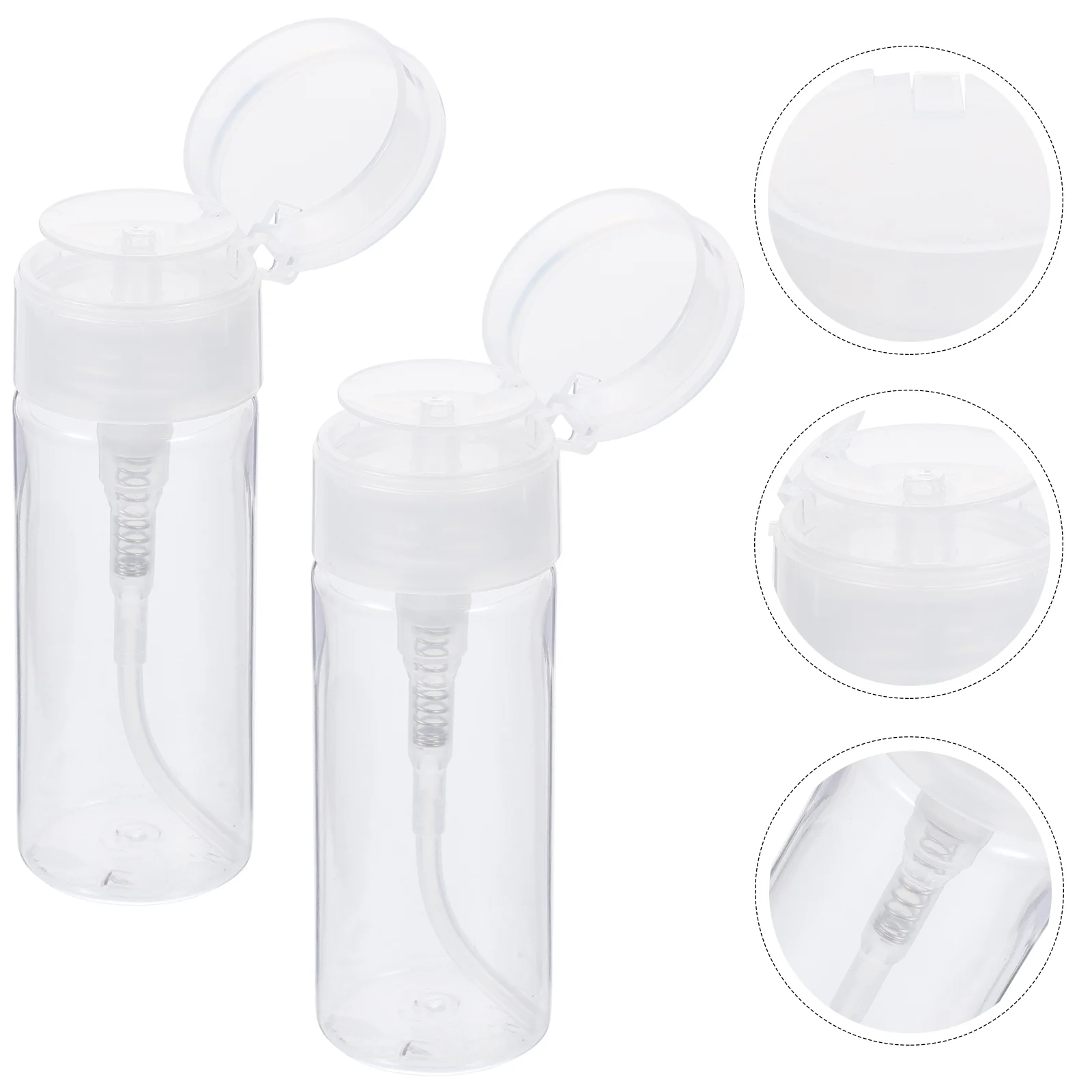 2 Pcs Press The Bottle Waterbottle Outdoor Travel Concise Sub Portable Storage Pet Cleansing Holder Bride Empty Lotion