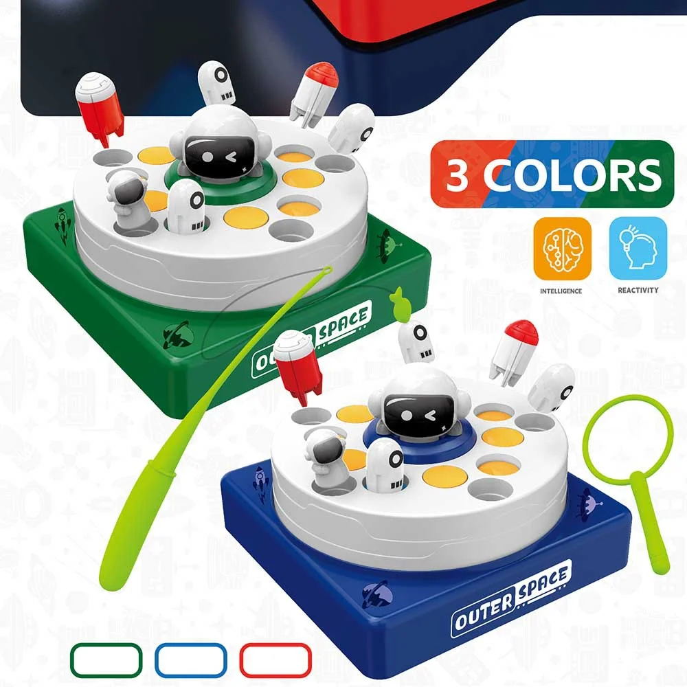

Electric Rocket Launching Fishing Dish Toys for Kids Desktop Game Interaction Concentration Training Kids Educational Toy Gifts