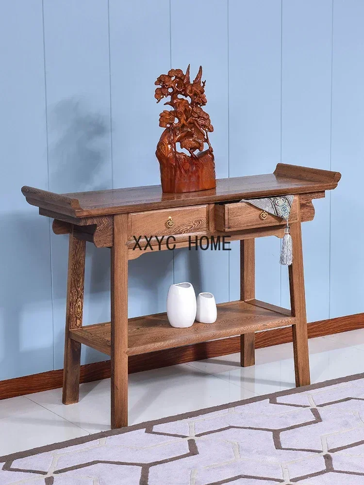 Rosewood Furniture Door Frame Altar Altar Hallway a Long Narrow Table Solid Wood Buddha Shrine Household
