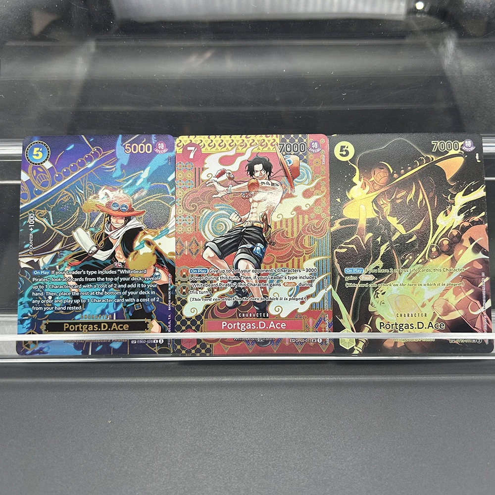 

Коллекционные карты Anime OPCG Proxy TCG: Портгас Д. Эйс OP02-013, EB02-029, редкие голографические фольгированные карты, подарки для фанатов на праздники