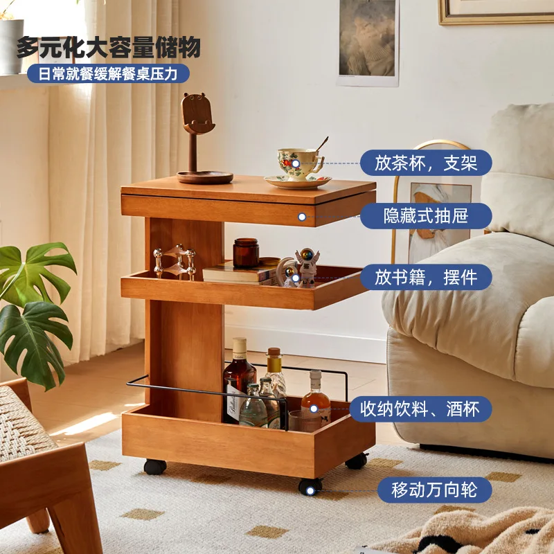 

Side few household sofa side removable trolley bedside coffee creative corner table storage