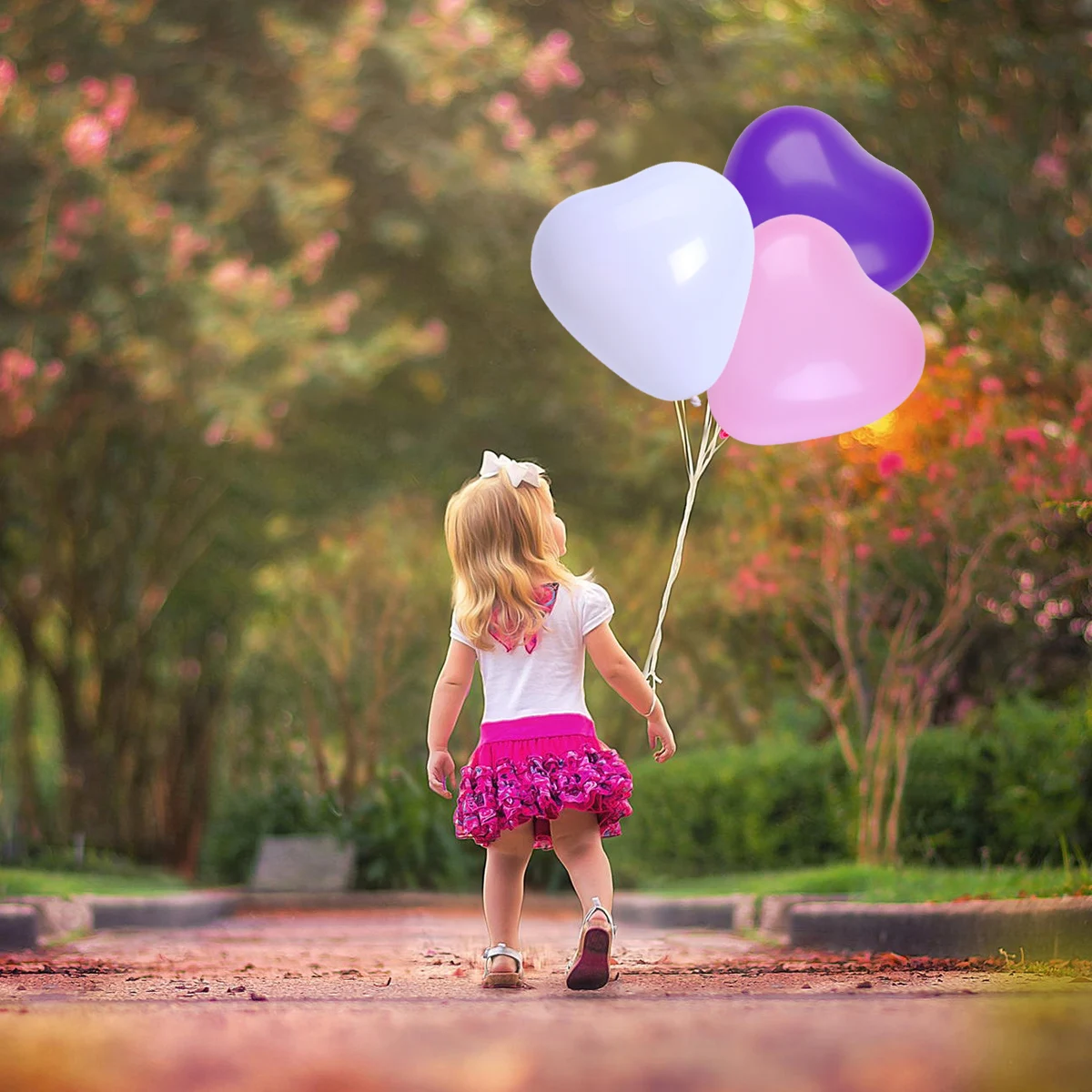 

50 Pcs Heart Shaped Balloon White and Purple Balloons Latex Party Small Happy Wedding Decorations
