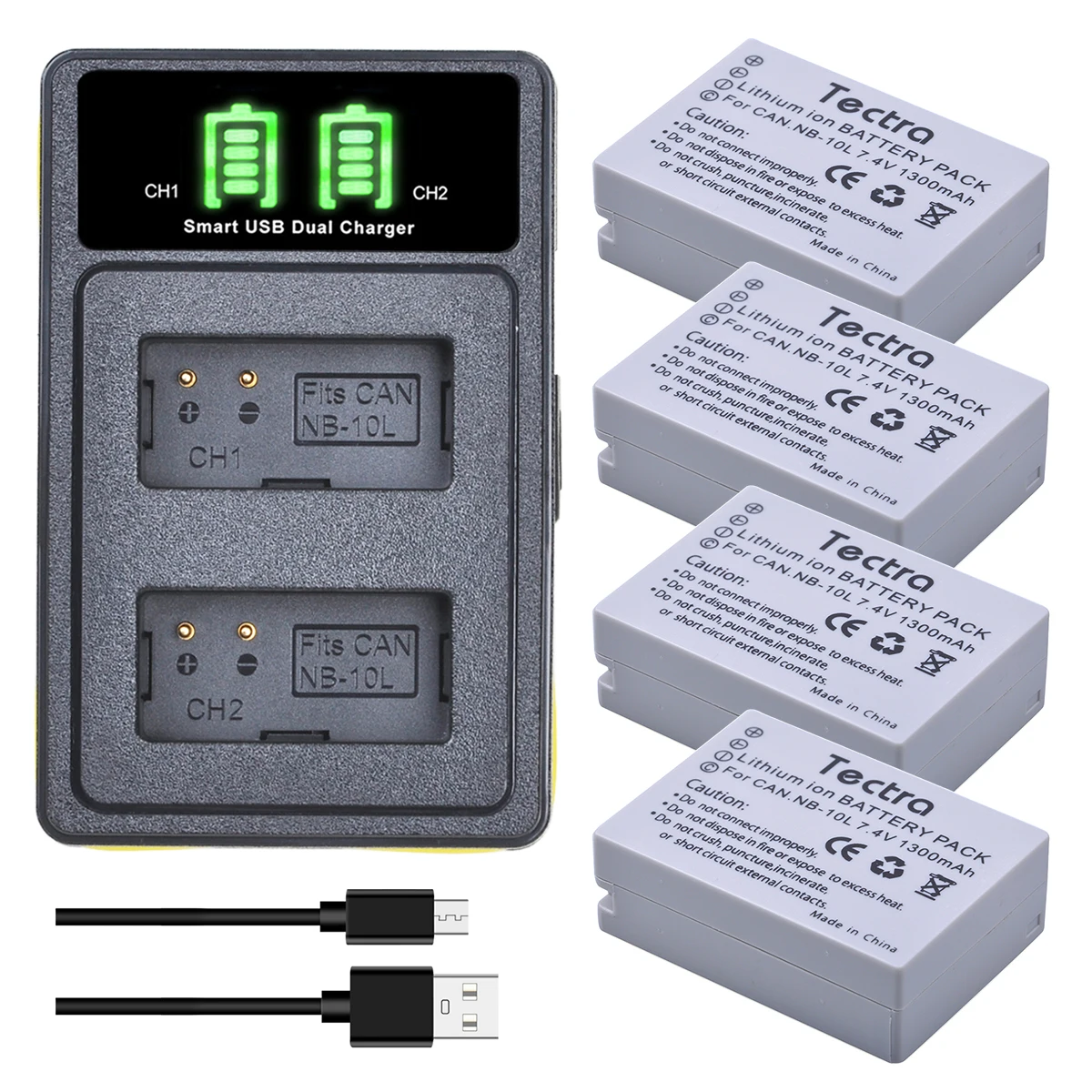 

NB-10L NB10L Camera Battery + Charger for Canon PowerShot G1 X, G3 X, G15, G16, SX40 HS, SX50 HS, SX60 HS