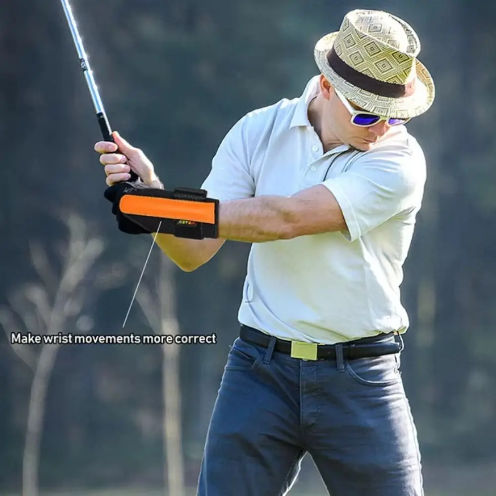 

Hand Movement Golf Wrist Brace Gesture Alignment Training Aids Golf Pose Corrector Wrist Protector PU Material