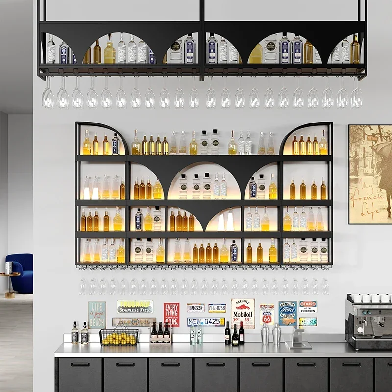 

Storage Modern Wine Holder Minimalist Hanging Kitchen Wall Wine Bottle Holders Modern Restaurant Botellero Vino Bar Furniture