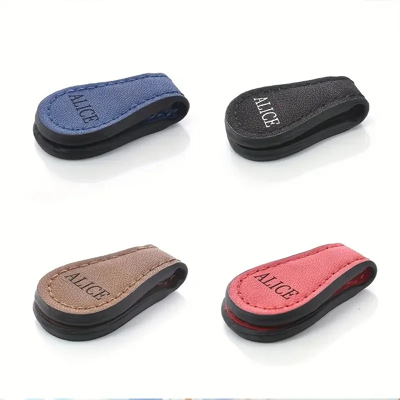 Personalised Custom Label Holder Design Laser Logo Custom Polyurethane Leather Magnetic Bookmark Most Popular Bookmark Holder