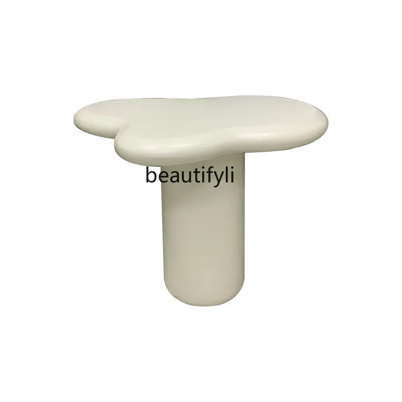 yj European-Style Minimalist Silent Style Corner Table Cream Style Fiberglass opposite-Sex Clouds Side Table