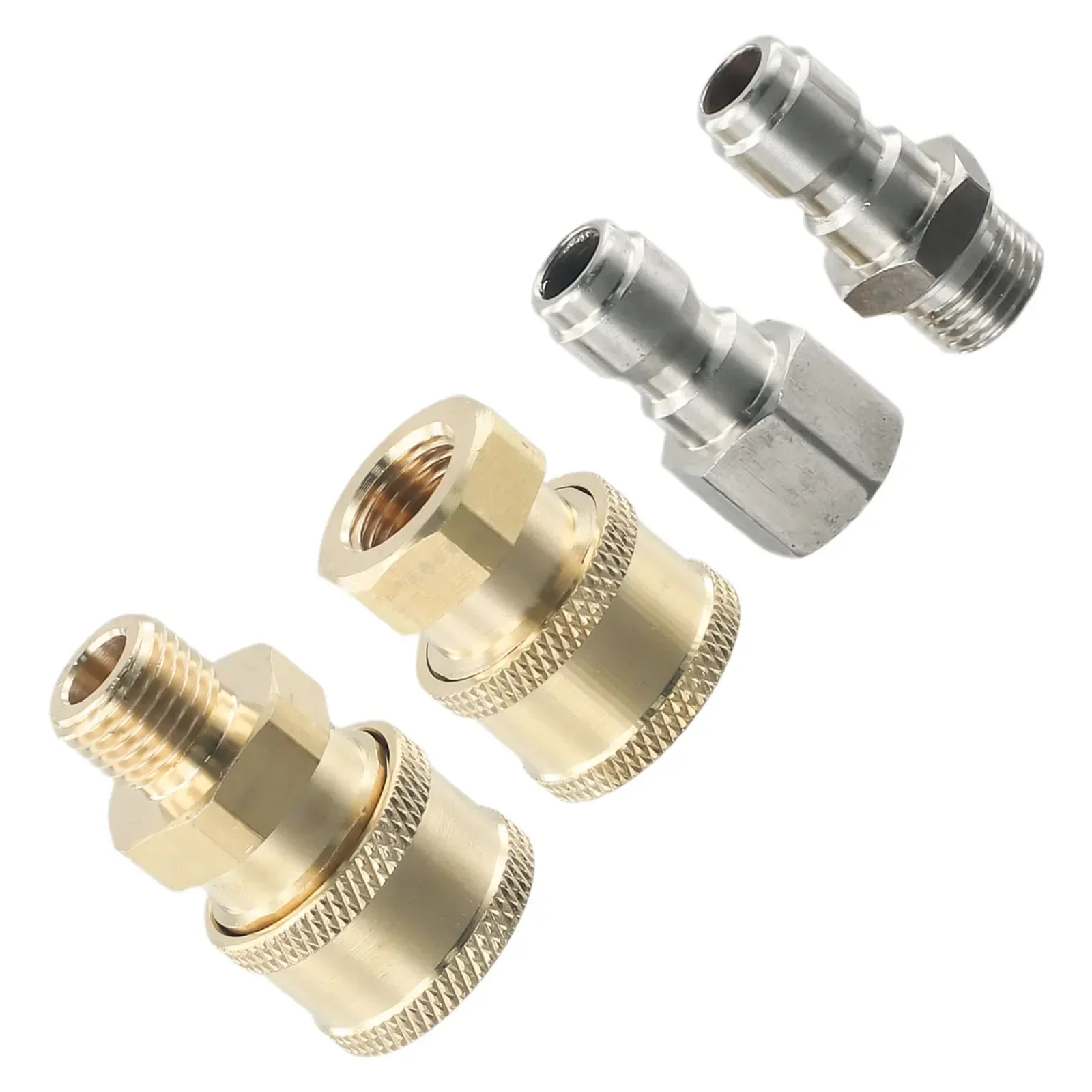 

Spare Adapter Quick Connector 1/4" Male Fitting 4pcs Copper Gold High Pressure Washer Quick Release Replacement Accessories