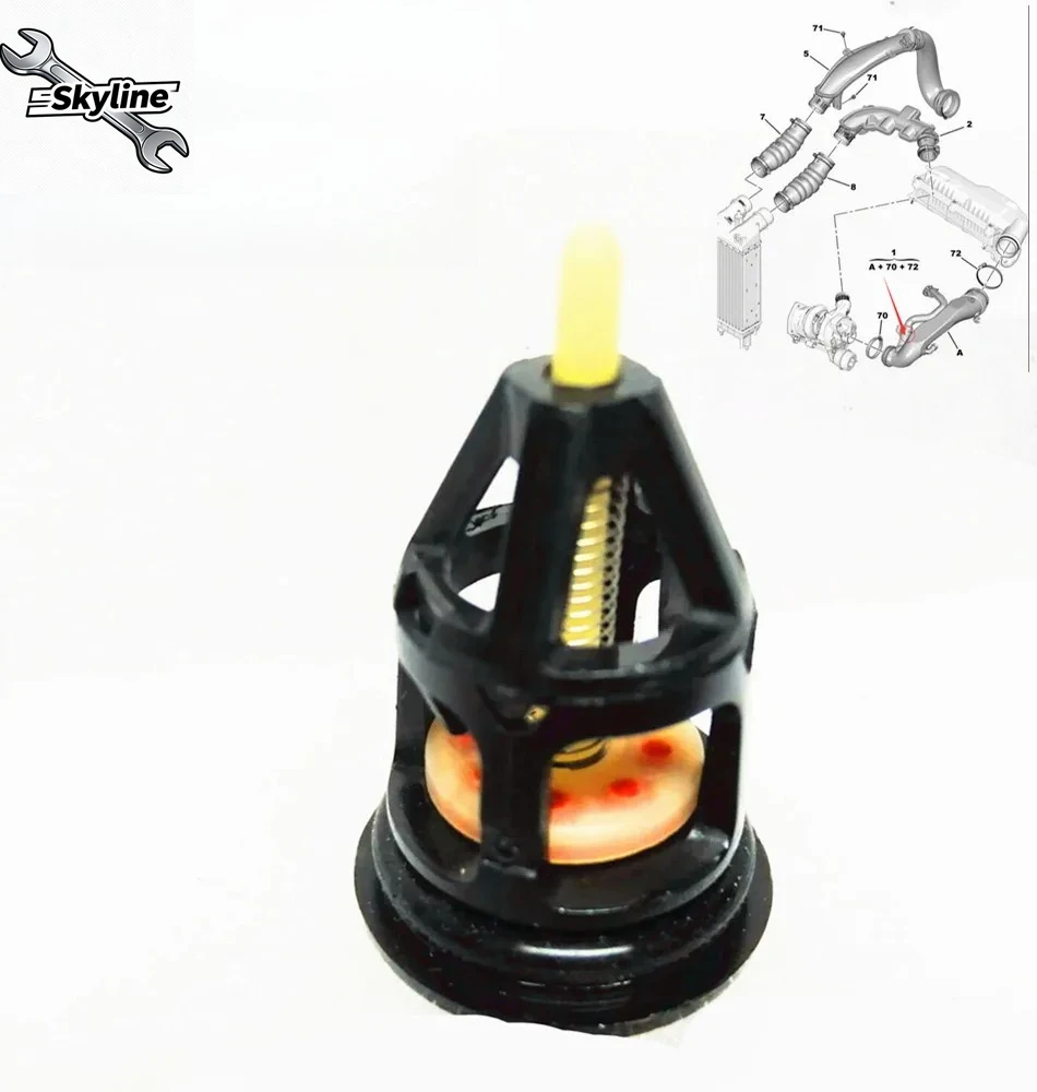 Turbocharged intake manifold check valve 9811908380 for 207308/508/5008/3008 / RCZ for C4 / C5 / DS3 / DS4 / DS5