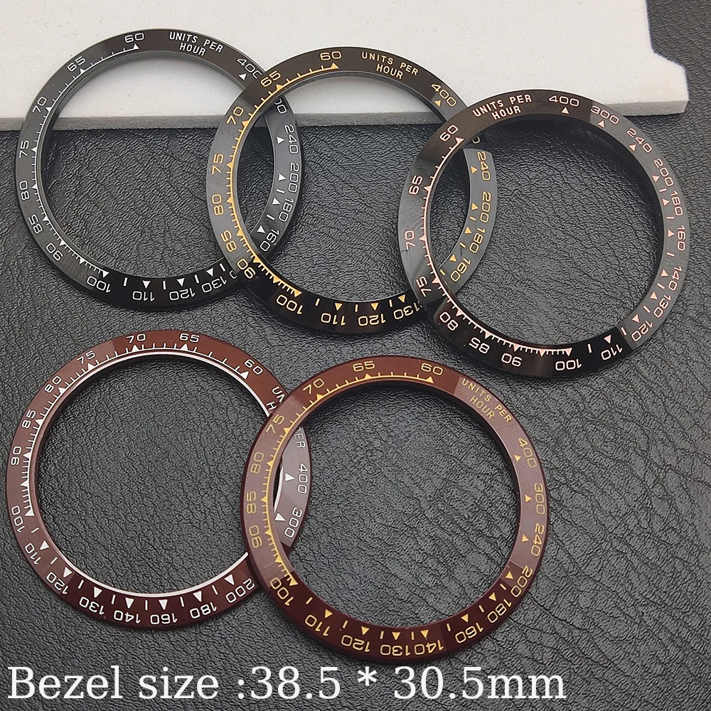 Ceramic bezel insert 38.5*30.5mm For 39mm watch parts