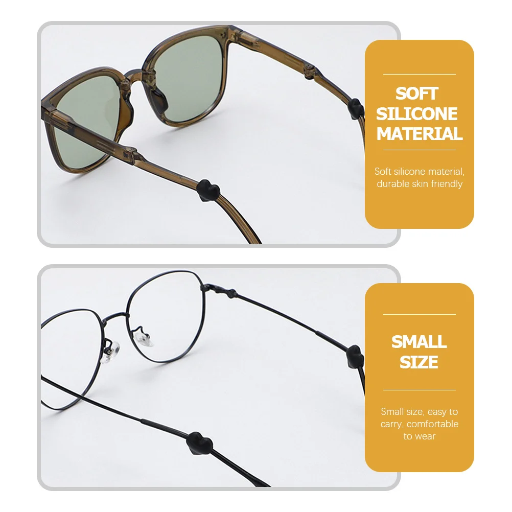 

Glasses Anti Slip Sleeves Silicone Retainers For Running Swimming Sports Eyeglass Accessories Non-Slip Grips