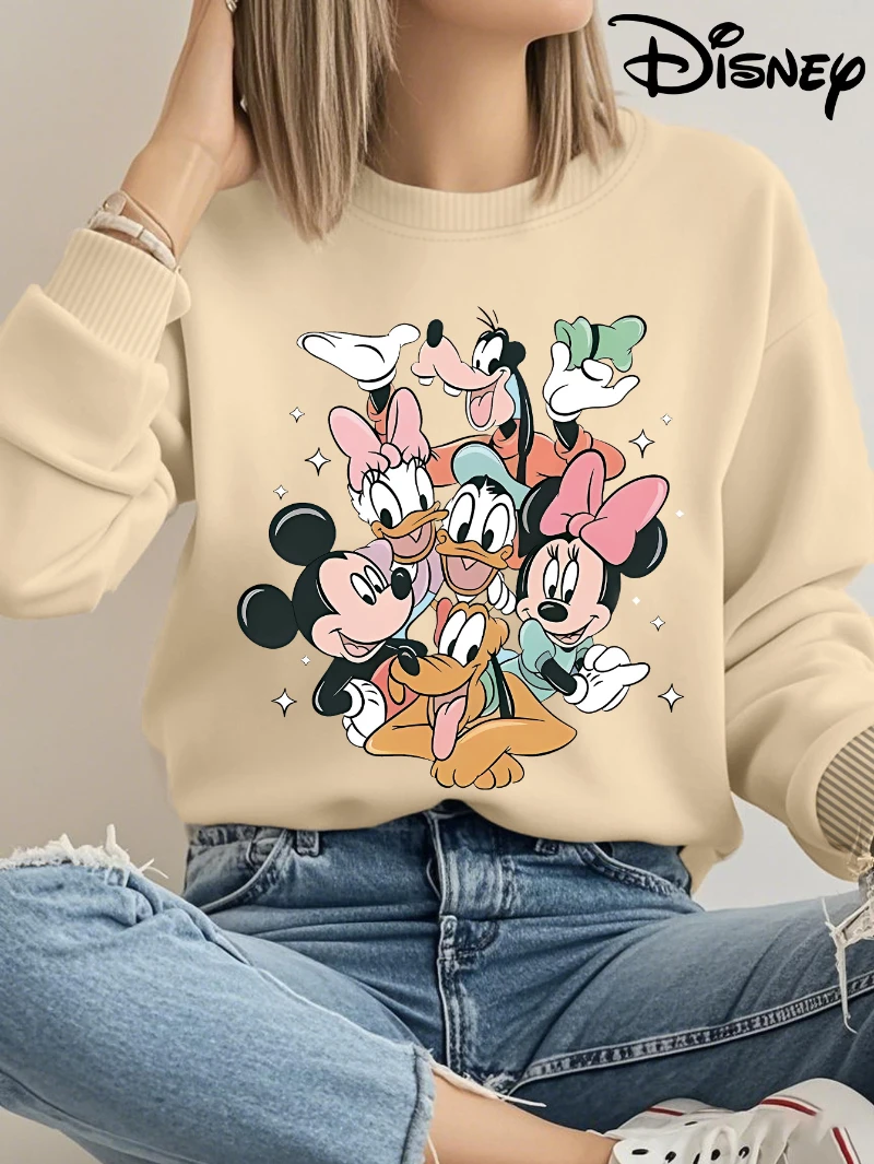 سترة ديزني كاجوال ستايل ديزني، طباعة بنمط شخصيات الموظفين، سترة نسائية كاجوال عصرية للخريف والشتاء #2