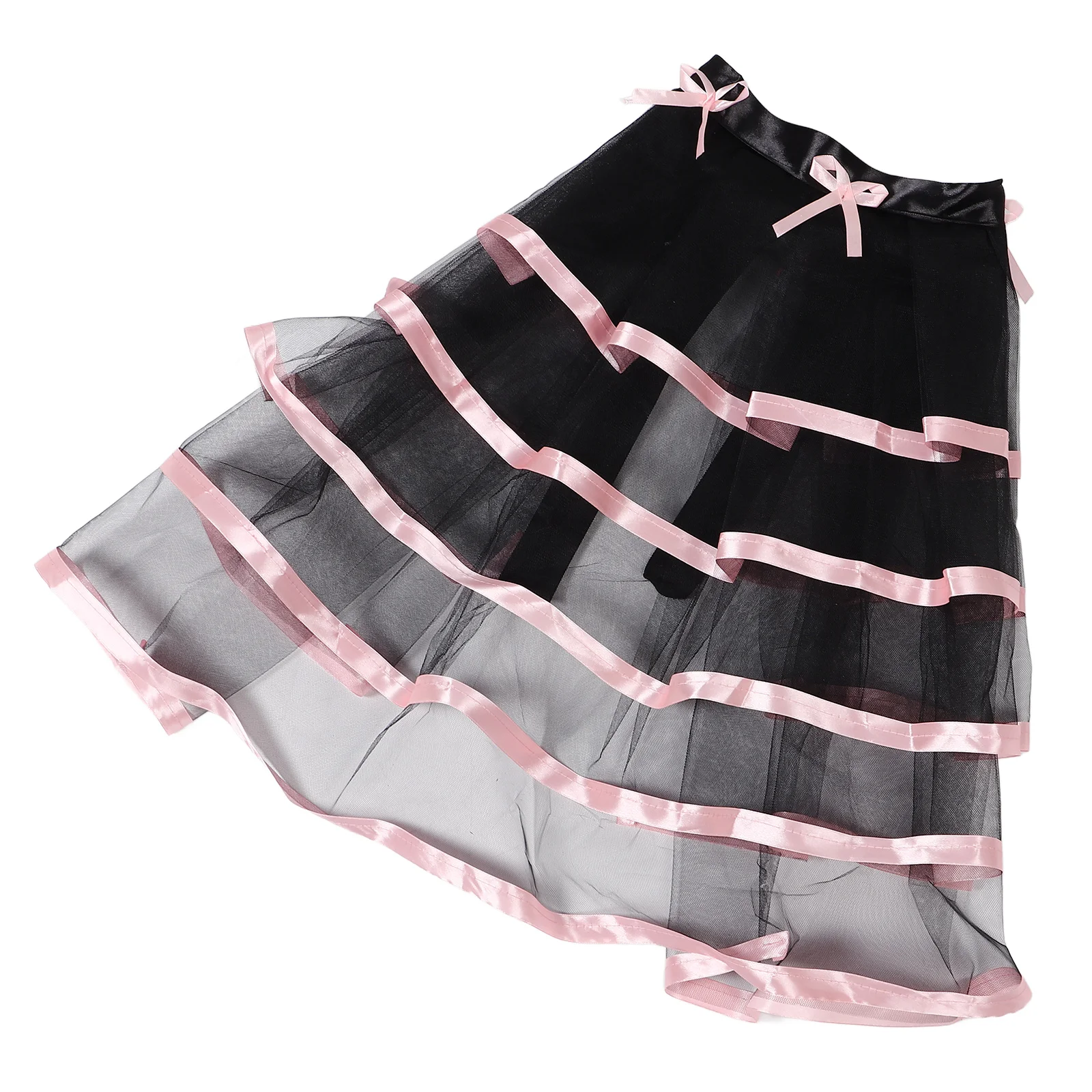 

Tutu Dress Adjustable Waistband Sweet Color Half Length Polyester Skirt Dance Performance Party Supplies Costume