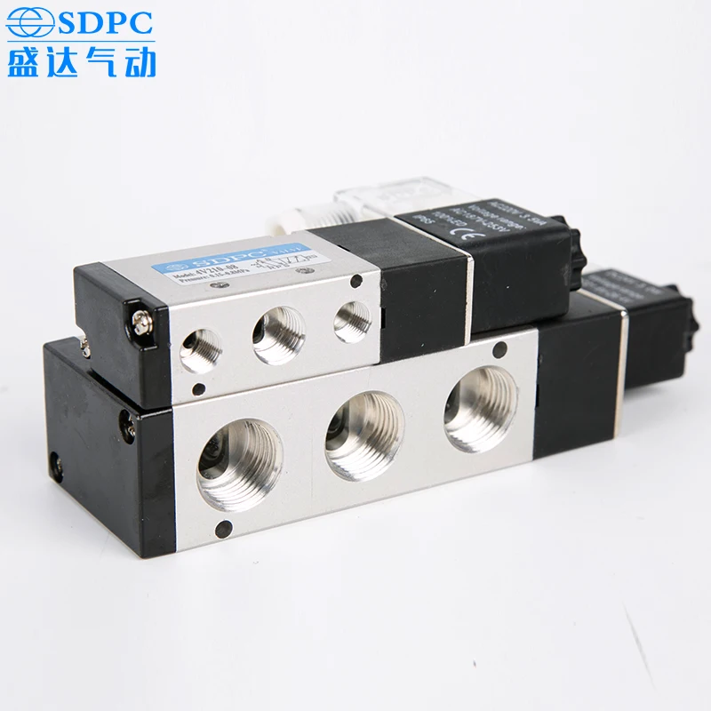   pneumatic components two five-way solenoid valve 4V210-08 4V310-10 4V410-15 gas