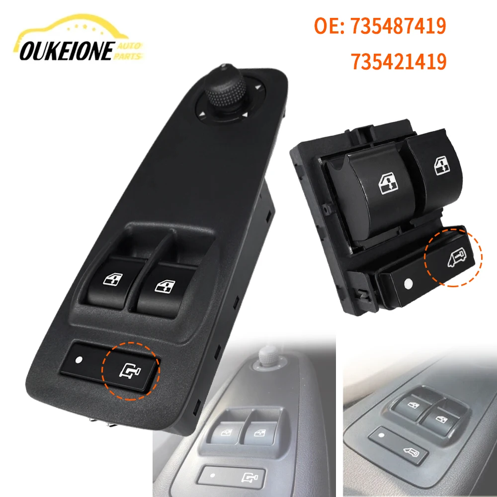 Power Window Control Switch Glass Lifter Button for Peugeot Boxer II Citroen Jumper 2006- 2016 Fiat Ducato Accessories 735421419