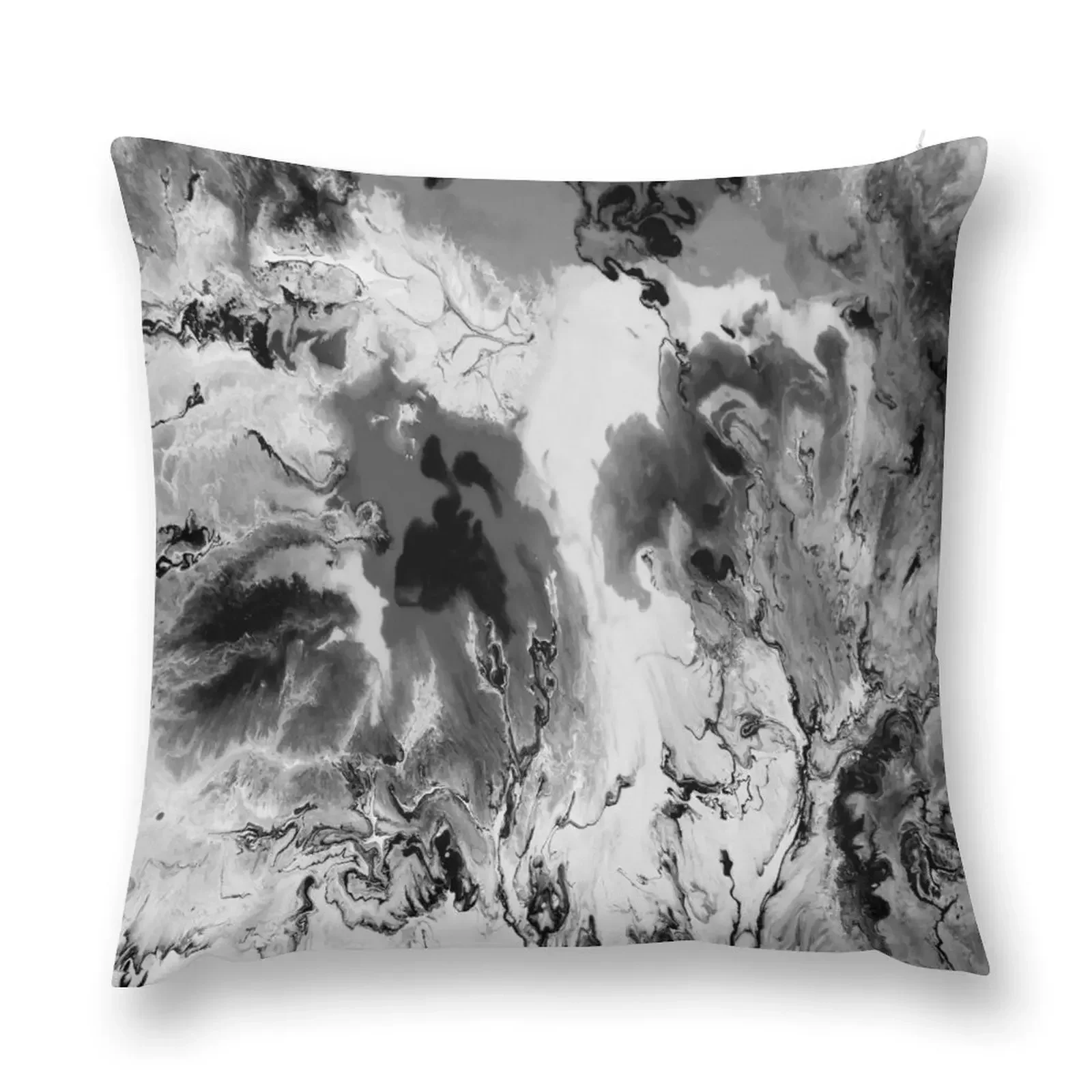 

preppy abstract grey marble black and white watercolor Throw Pillow Sitting Cushion Cushions Cover pillow