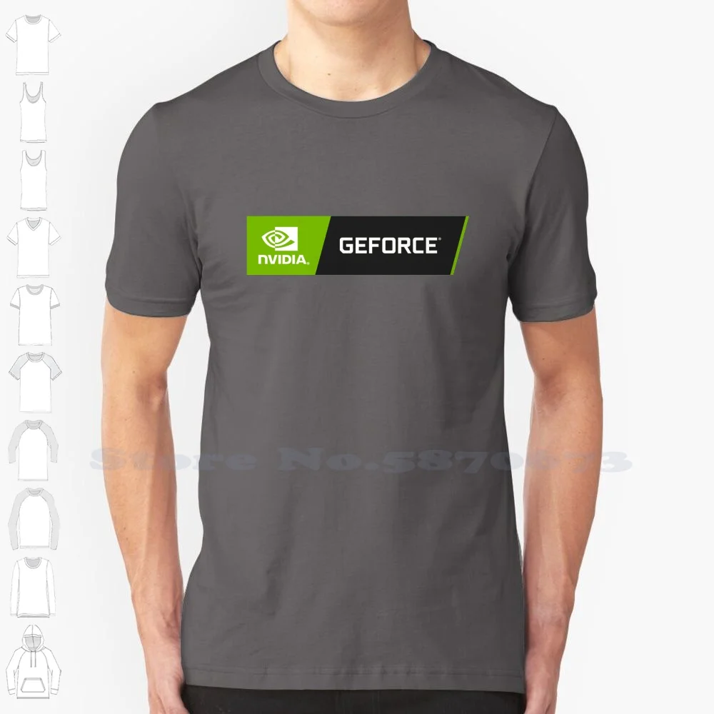 

Качественные футболки с логотипом GeForce, модная футболка, новинка, футболка из 100% хлопка