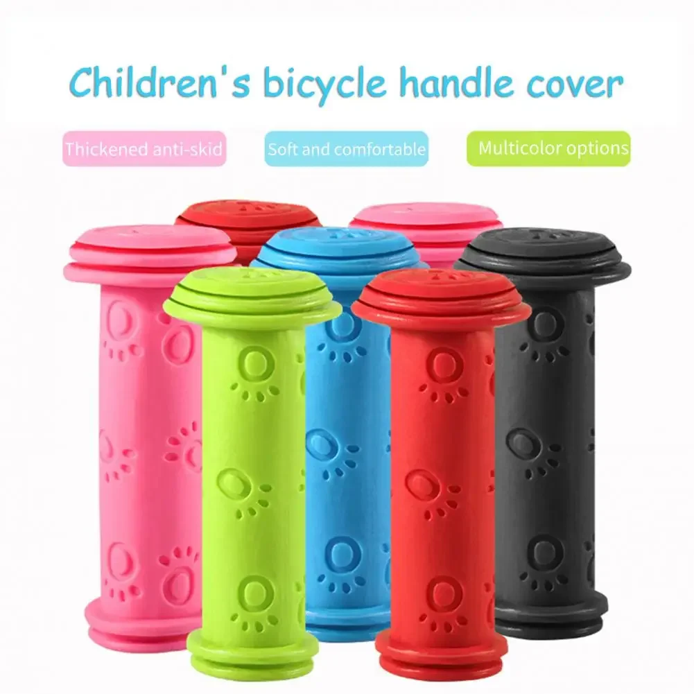 1 Pair Fashion Bike Handle Sleeve  Stable Easy To Install Handlebar Grips  Palm Print Design Kid Bike Grip