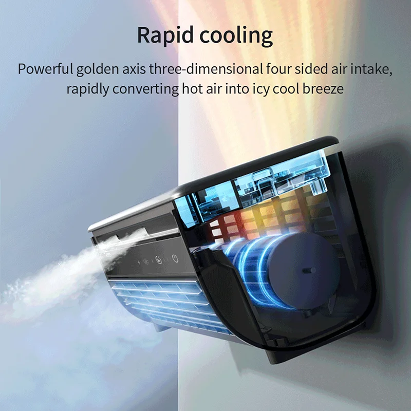 مروحة سطح مكتب بدون شفرات مثبتة على الحائط ، تكييف هواء ، قابلة لإعادة الشحن ، محمولة ، أشباه الموصلات ، تبريد ، المنزل ، المكتب ، المطبخ