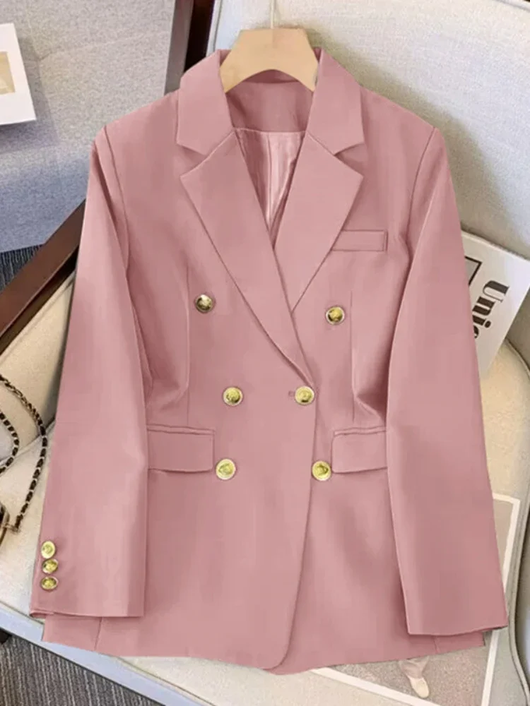 Blazer fino feminino, solto e glamoroso, terno de alta qualidade, blusa fina, nova moda, primavera e outono