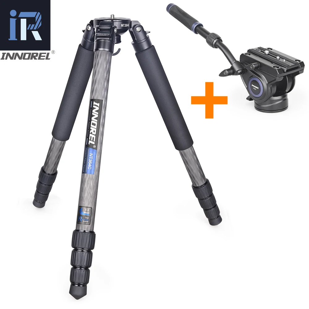 NT364C Professionele Carbon Kom Statief Voor Dslr Camera Video Camcorder Zware 25Kg Max Belasting Birdwatching Camera Stand