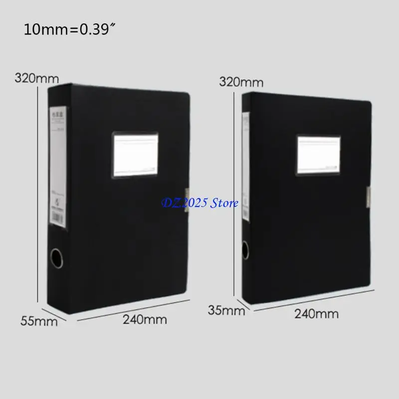 Q6RC Waterproof Document Folder Box Durable Hard Cover File Folder Container Self-adhesive Lock Design for School Office