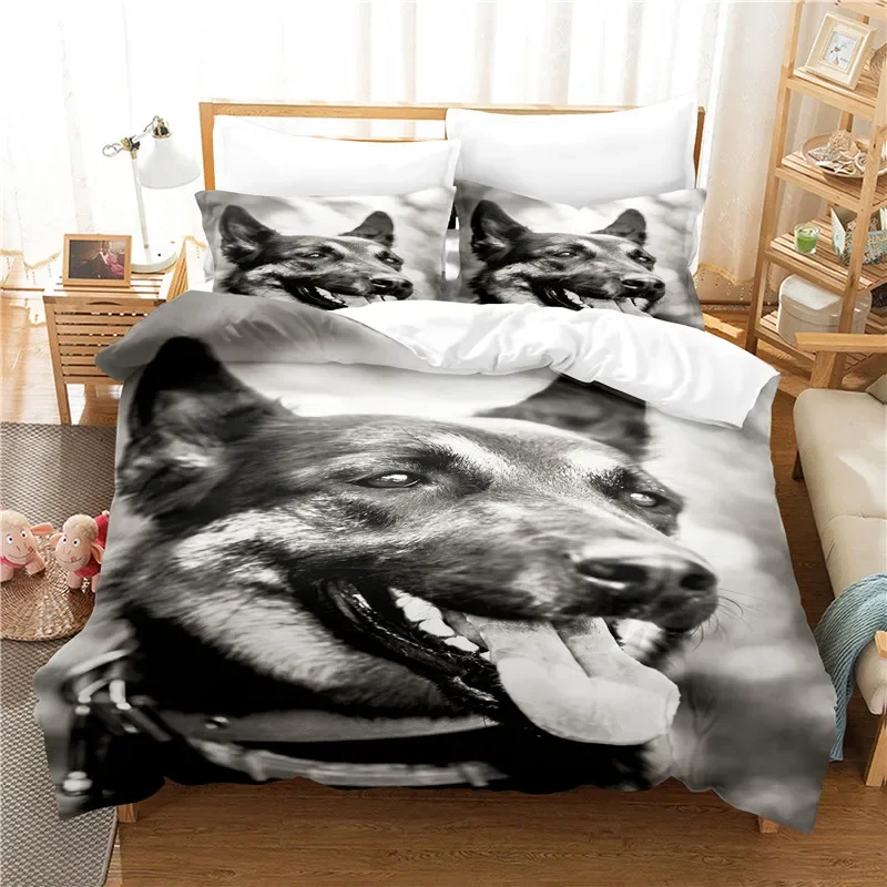 Cute Dog Bed Cover, Bedding, 180X210Cm 200X220Cm 265X228Cm, Digital Printed Large Bed Cover