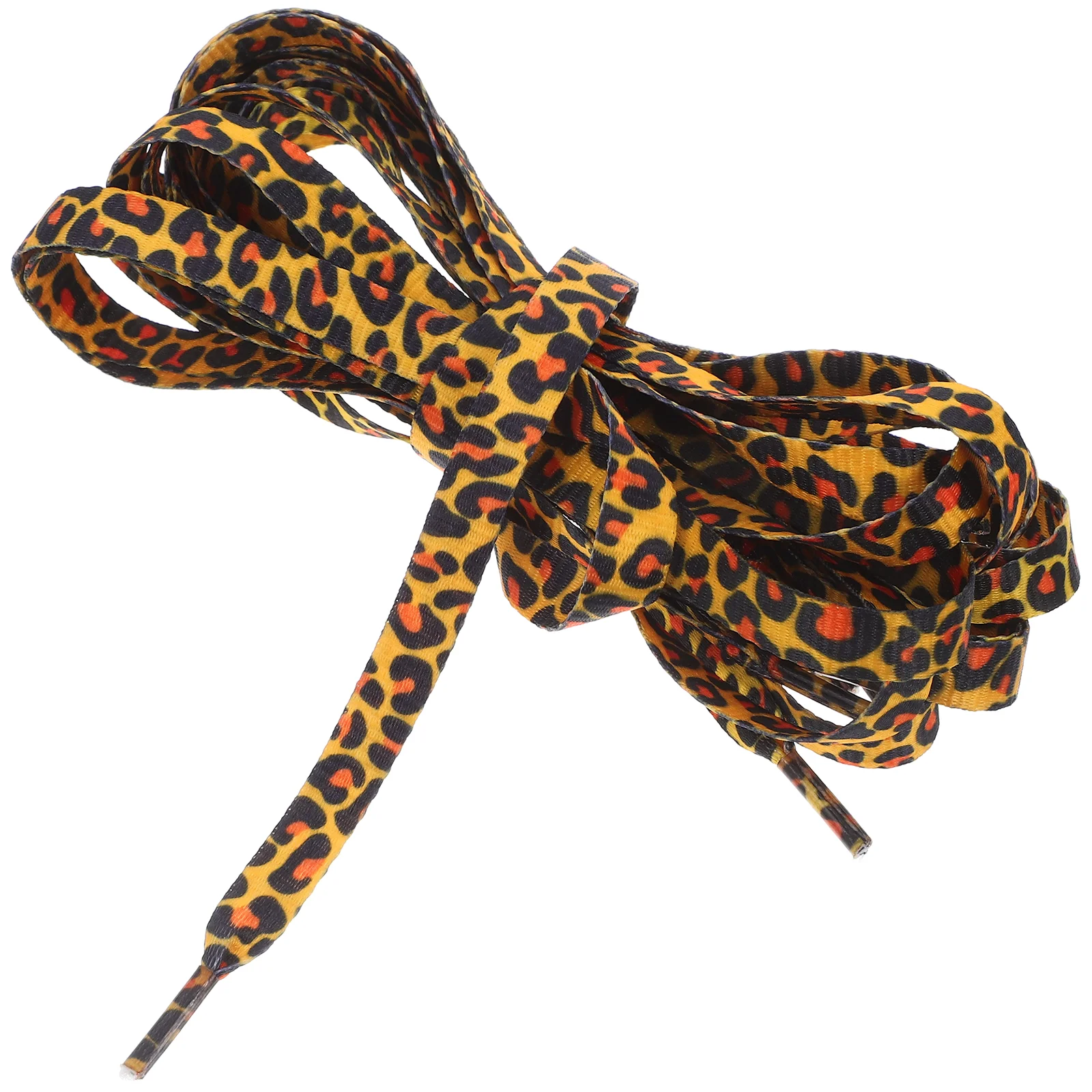 

2 Pair Leopard Lace Accessories for Sneakers Shoe Laces Sports Shoes Strap Ties Print Woman