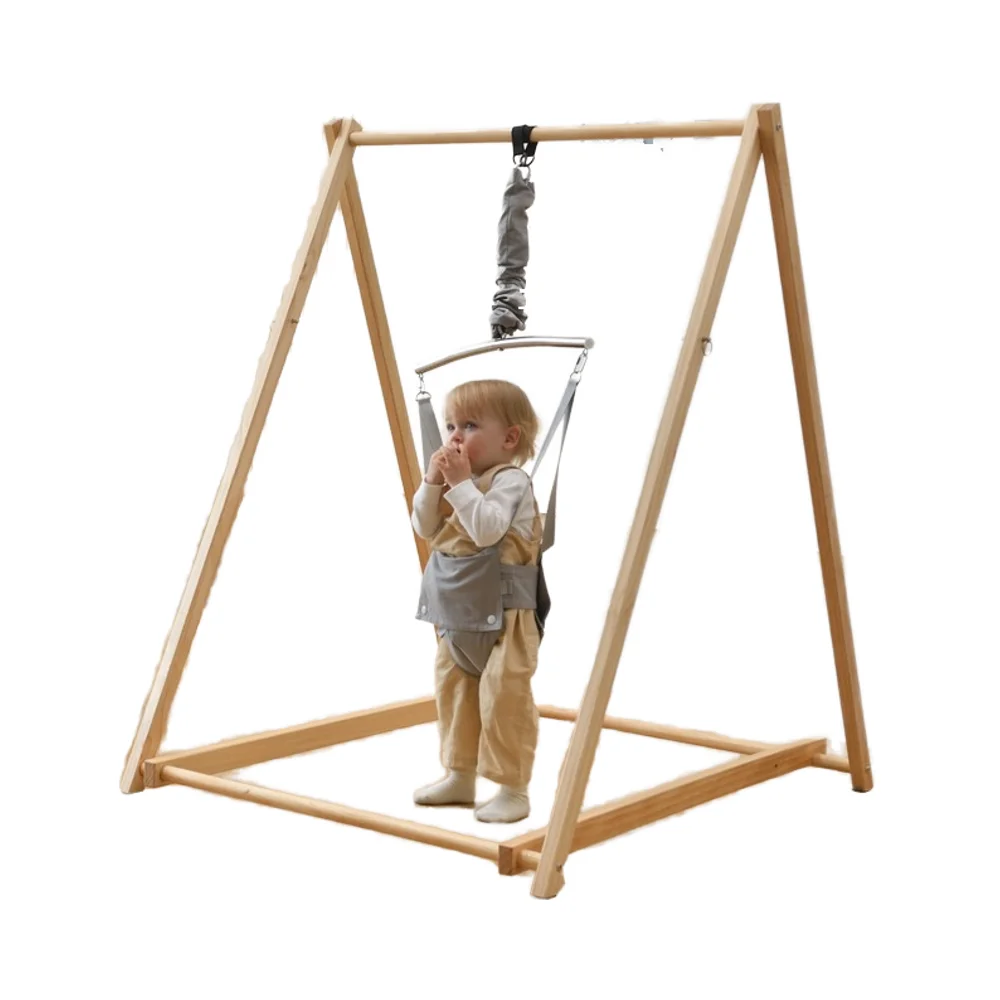 

Indoor Outdoor Garden Replaced Wooden Stand Swing Seat Hammock Bungee Jumping Bouncer for Kids Toddler