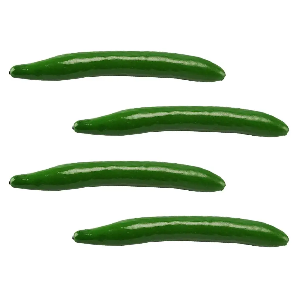 4 Pcs Simulation Cucumber Model Photography Prop Restaurant Props Vegetable Adornment Decorate Foam Vegetables Food Shop