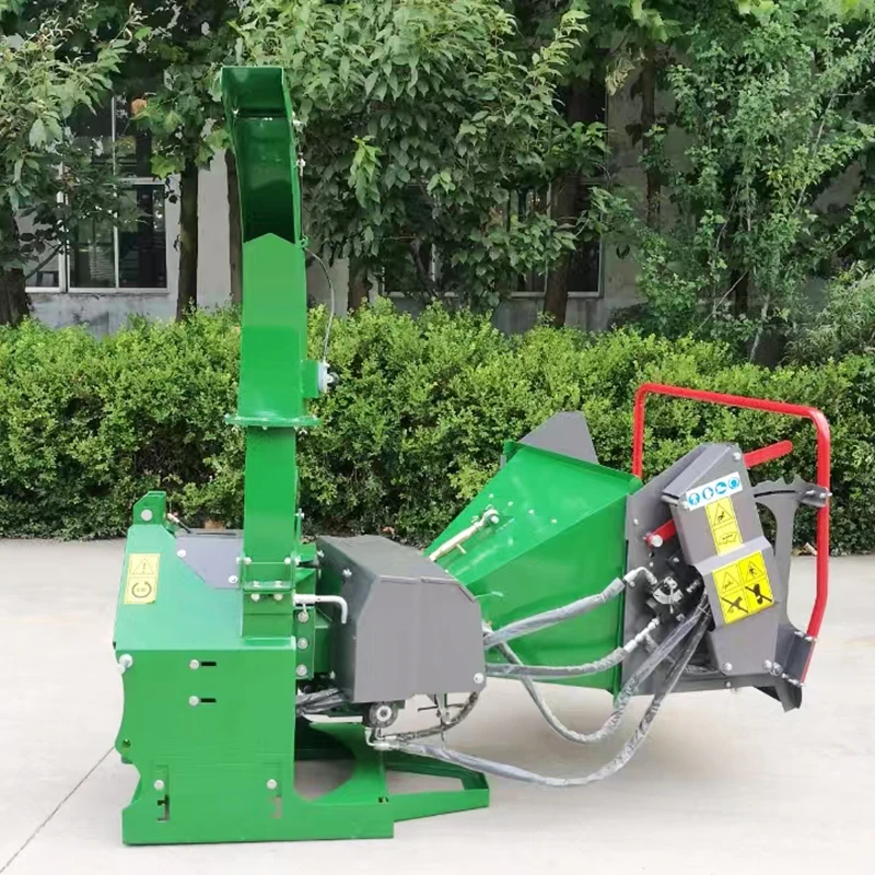 35HP PTO Wood Shredder Hydraulic Feeding Tree Branch Chipper Heavy Duty Wood Crusher Bamboo Forestry Timber Log Trunk