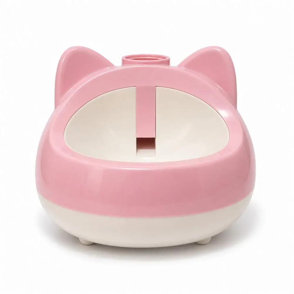 Hygienic Pet Water Dispenser Automatic Cat Water Dispenser with Bottle Adapter Cute Cat Ear Design Pet Water Feeder for Small