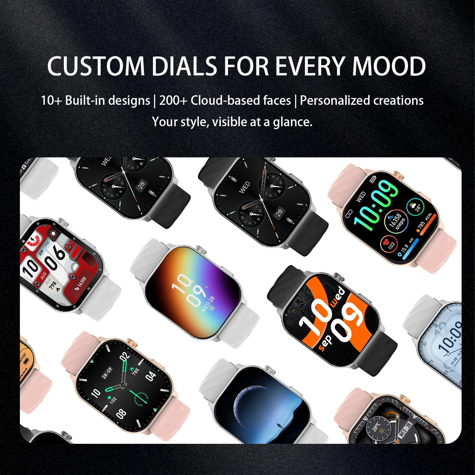 Novo relógio inteligente GPS para mulheres, mostrador personalizado, IP68 à prova d'água, chamada Bluetooth, relógio elegante para homens, presente de Natal