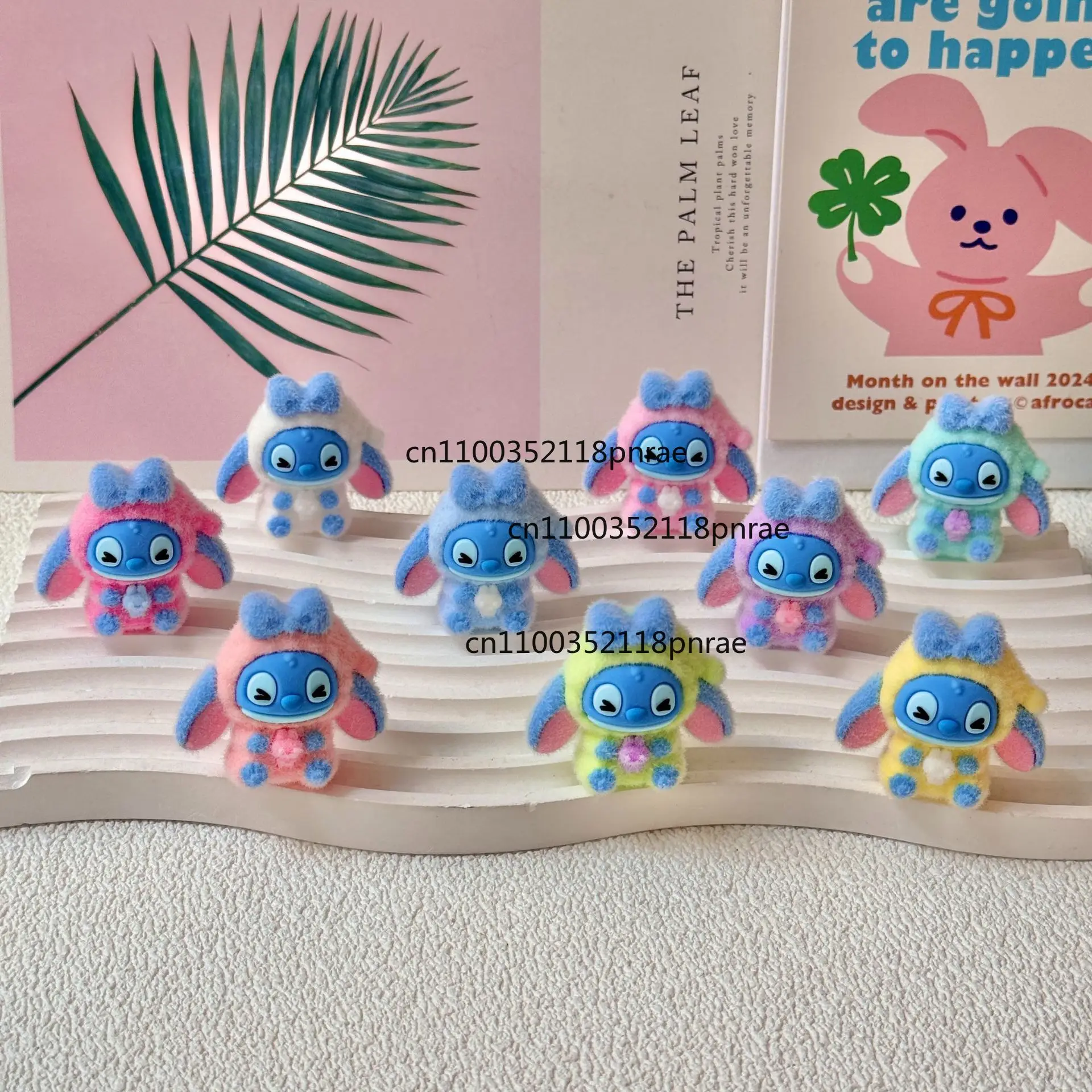 2025 9개/세트 미니 스티치 피규어 장난감 만화 피규어 데스크탑 장식 모델 장식품 남아 여아 크리스마스 선물