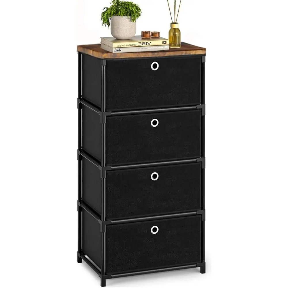 

abric Storage Ders Drer and Chest o Ders, Small Drer with Ders Unit, Sturdy 4 Ders Drers or Closet, abric Storage Bin Organizer,