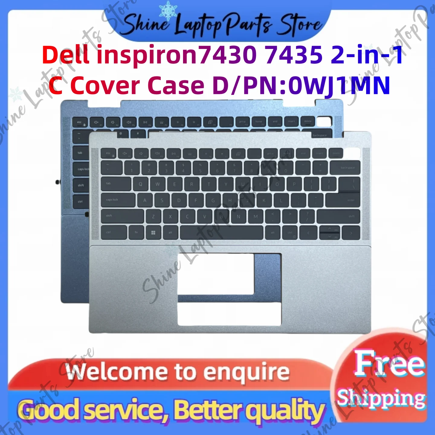 

Dell inspiron 7430 7435 2-in-1 C Cover Case Palmrest Laptop top case D/PN:0WJ1MN 0PP5RF 0MF0F1