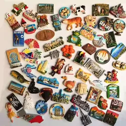 Scenic spots around the world cultural creative tourism memorial decorative crafts resin painted magnetic refrigerator magnets