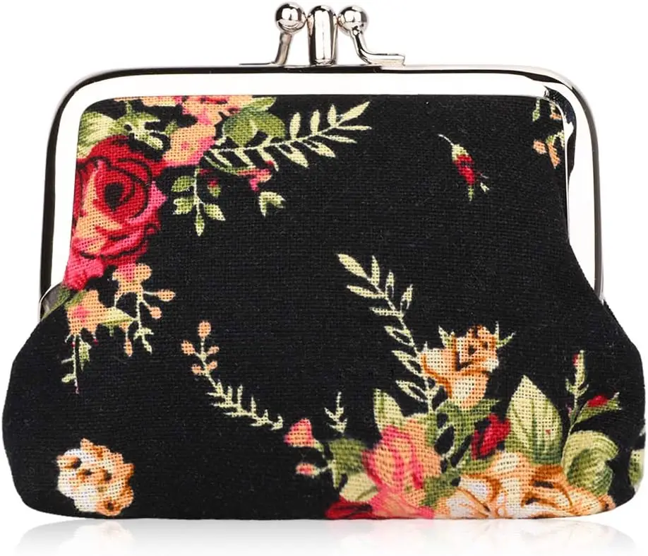 

iSuperb Mini Wallet Coin Purse Mini Purse Coin Purse 12 x 9 cm, black