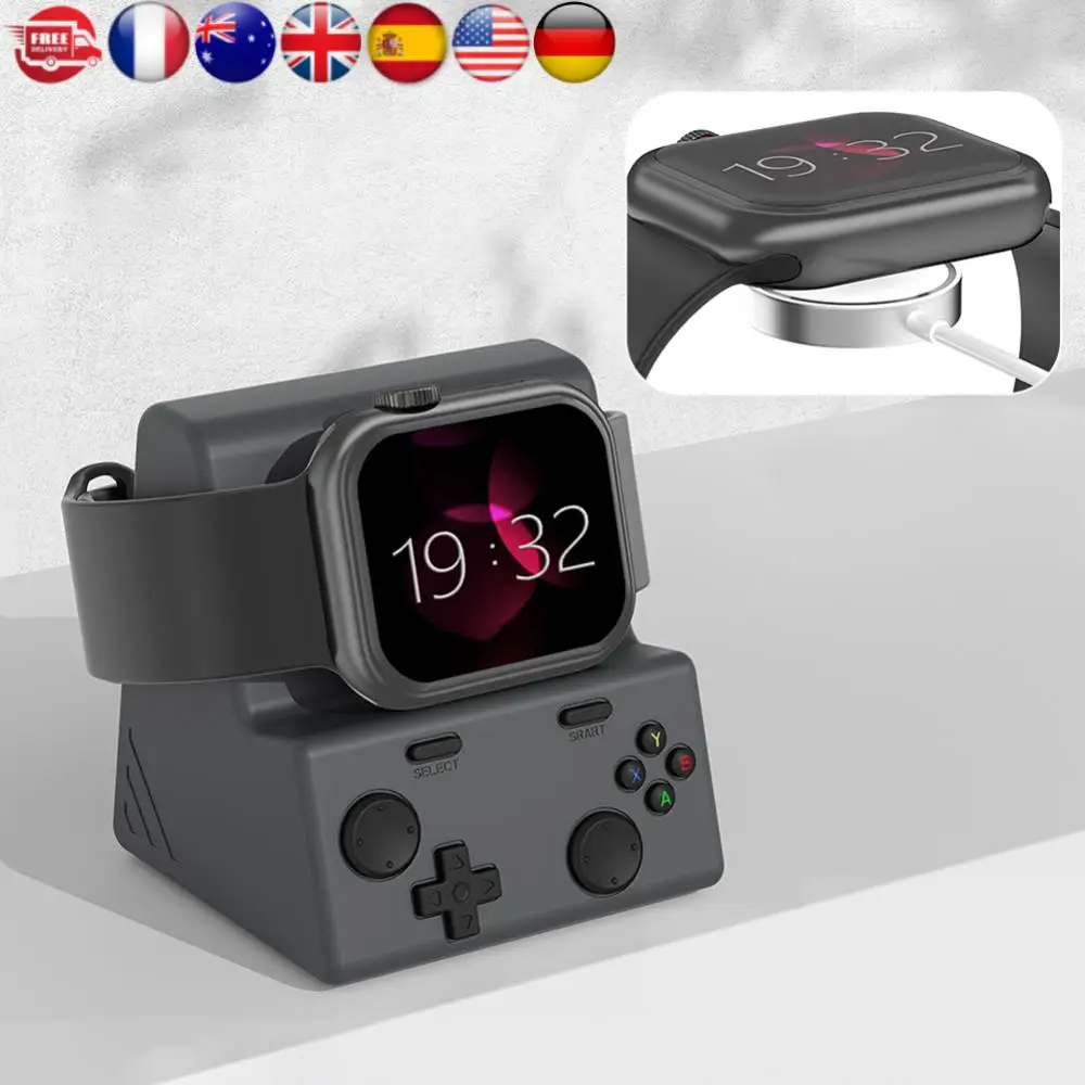 

Charger Stand Silicone Dock Charger Dock Station Space-Saving Charging Station Dock Holder for Apple Watch 1-10 Ultra 2 Ultra SE