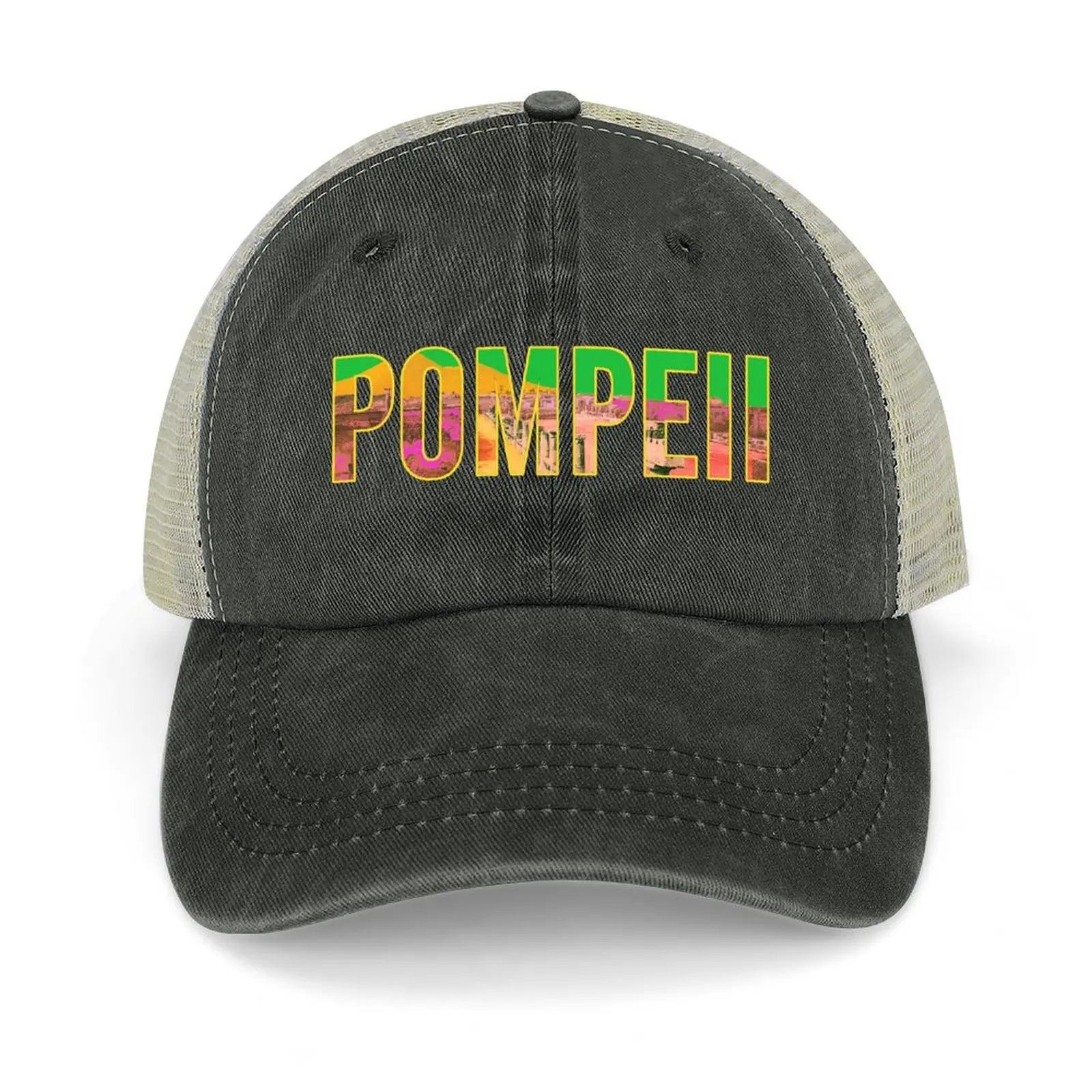 

nostalgic view of pompeii, ancient city view italy Baseball Cap Hat Beach fishing hat hiking hat Men Hats Women's