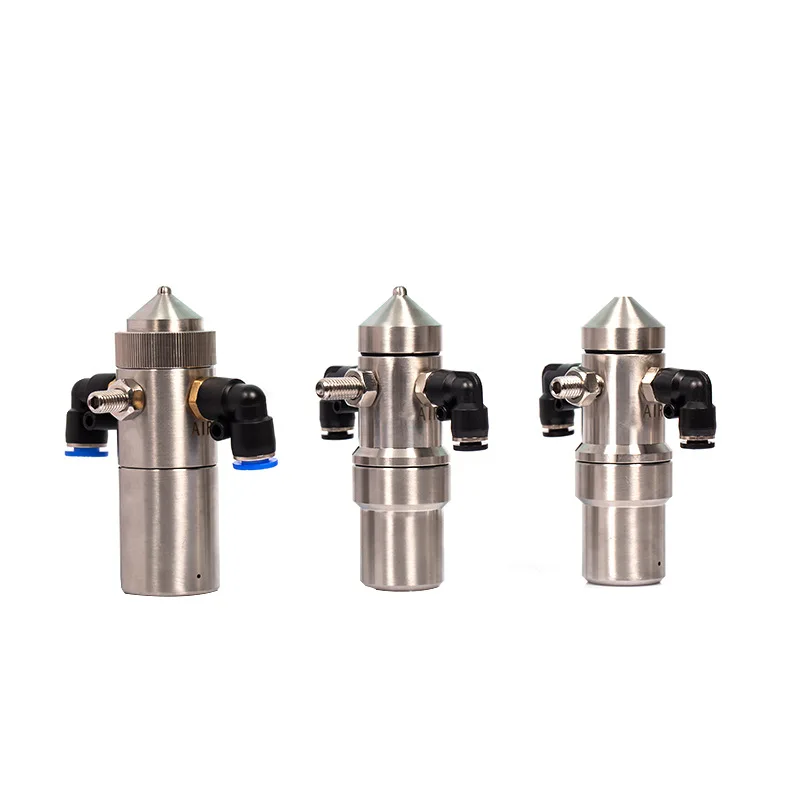 Stainless steel two-fluid air atomization anti-drip fan nozzle industrial corrugated paper humidification