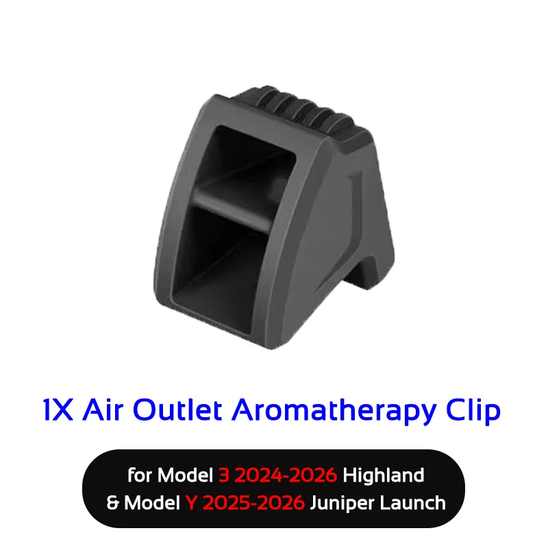 Für Tesla 3 Highland Y Juniper 2021-2026 Weicher Silikon-Aromatherapie-Clip-Adapter Lufterfrischer Duft-Lüftungshalter Zubehör