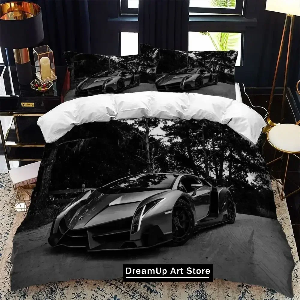

3D Print Fashion Sports Car Luxury Bedding Set Boys Girls Twin Queen Full Size Duvet Cover Pillowcase Bed Adult Bedroom