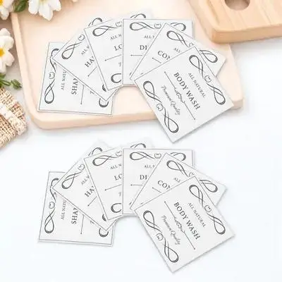 

12Pcs PVC Waterproof Soap Dispenser Labels Self-Adhesive Stickers for Bathroom Hand Soap Lotion Bottle Shampoo Sorted Stickers